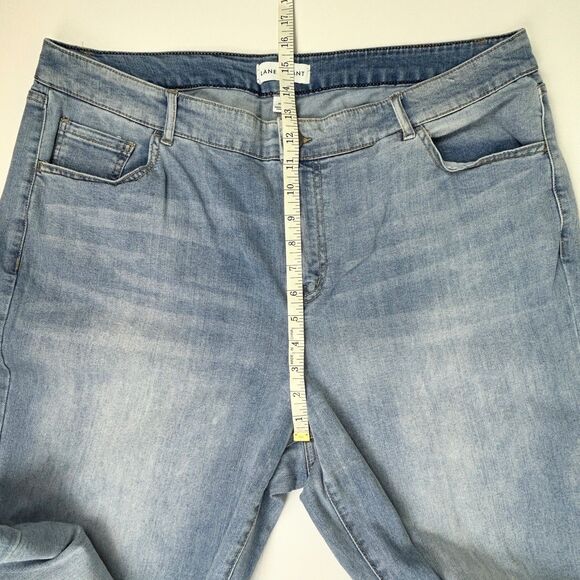 Lane Bryant Mid Rise Wide Leg Crop Jeans Signature Fit Flex Magic Waist 16 Long - Picture 7 of 12